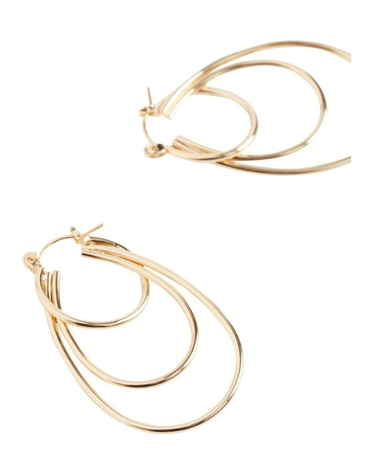 Layered Hoop In Gold 2 Layered Hoop In Gold - Image 2