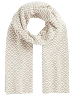 Geo Knit Scarf In Light Storm