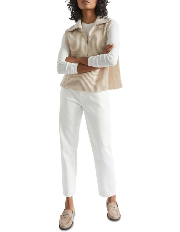 Zip Collared Bib In Vanilla 1 Zip Collared Bib In Vanilla