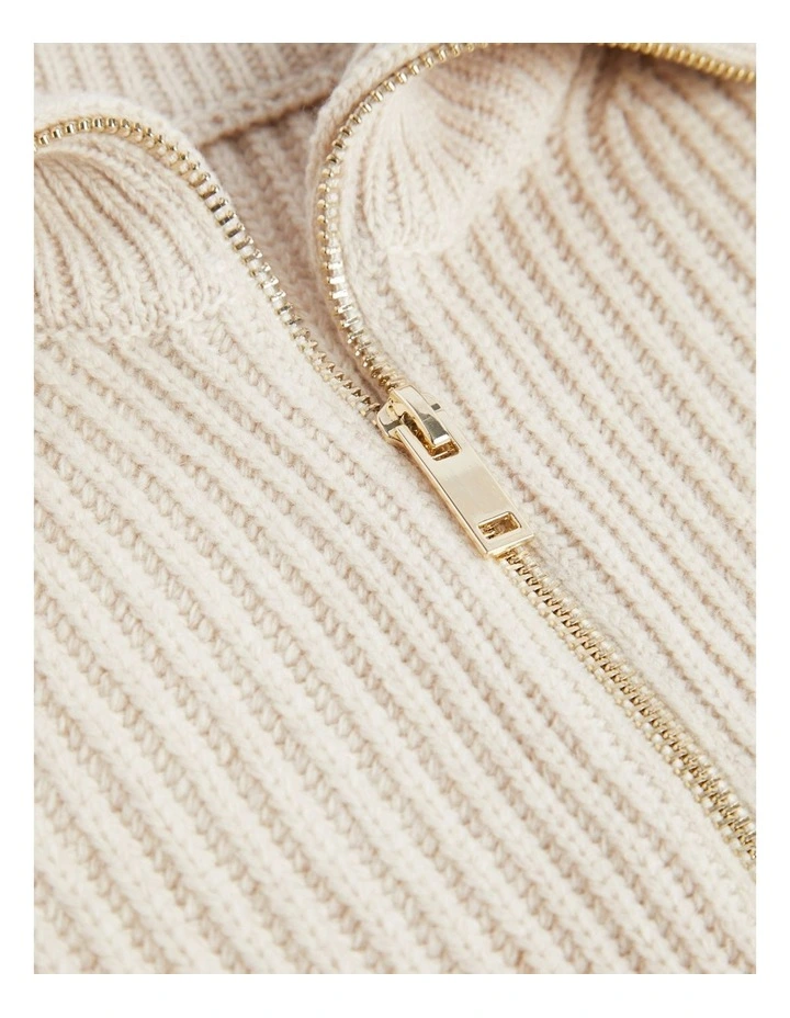 Zip Collared Bib In Vanilla 3 Zip Collared Bib In Vanilla - Image 3