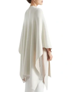 Wool Blend Knit Wrap In Cloud Cream -Heritage 988452820 3 720x928