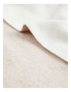 Wool Blend Knit Wrap In Cloud Cream -Heritage 988452820 4 720x928